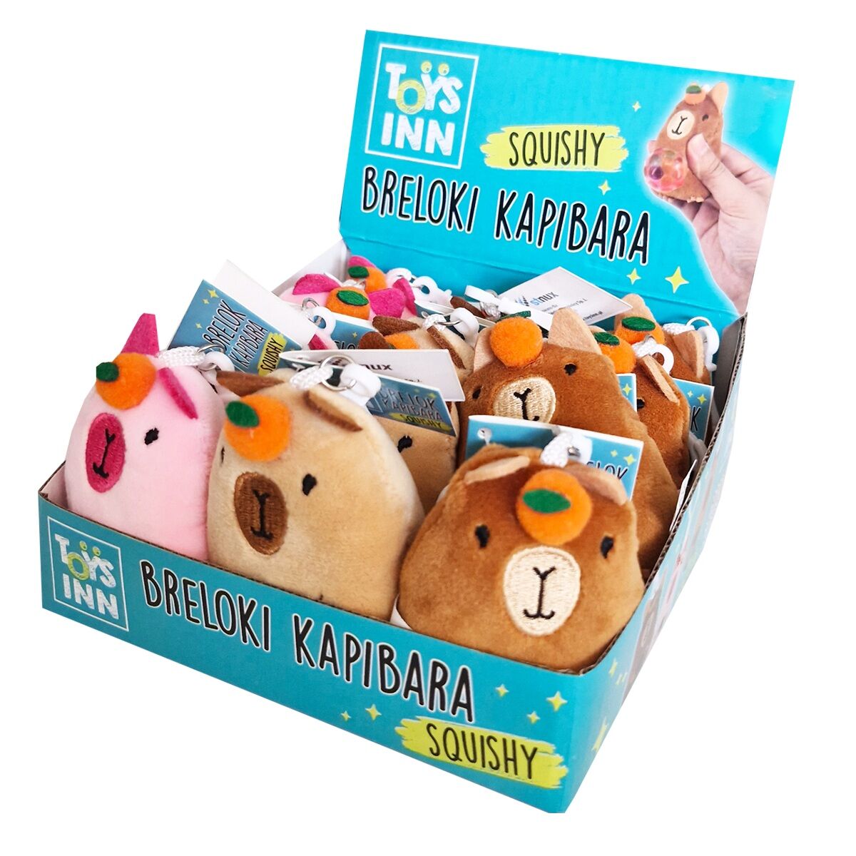 Display Brelok Kapibara Squishy ToysInn  mix wzorów 12 szt.
