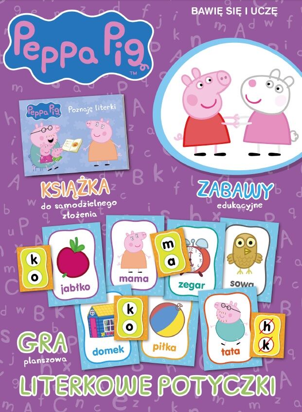 Literowe potyczki Świnka Peppa bawię się i uczę
