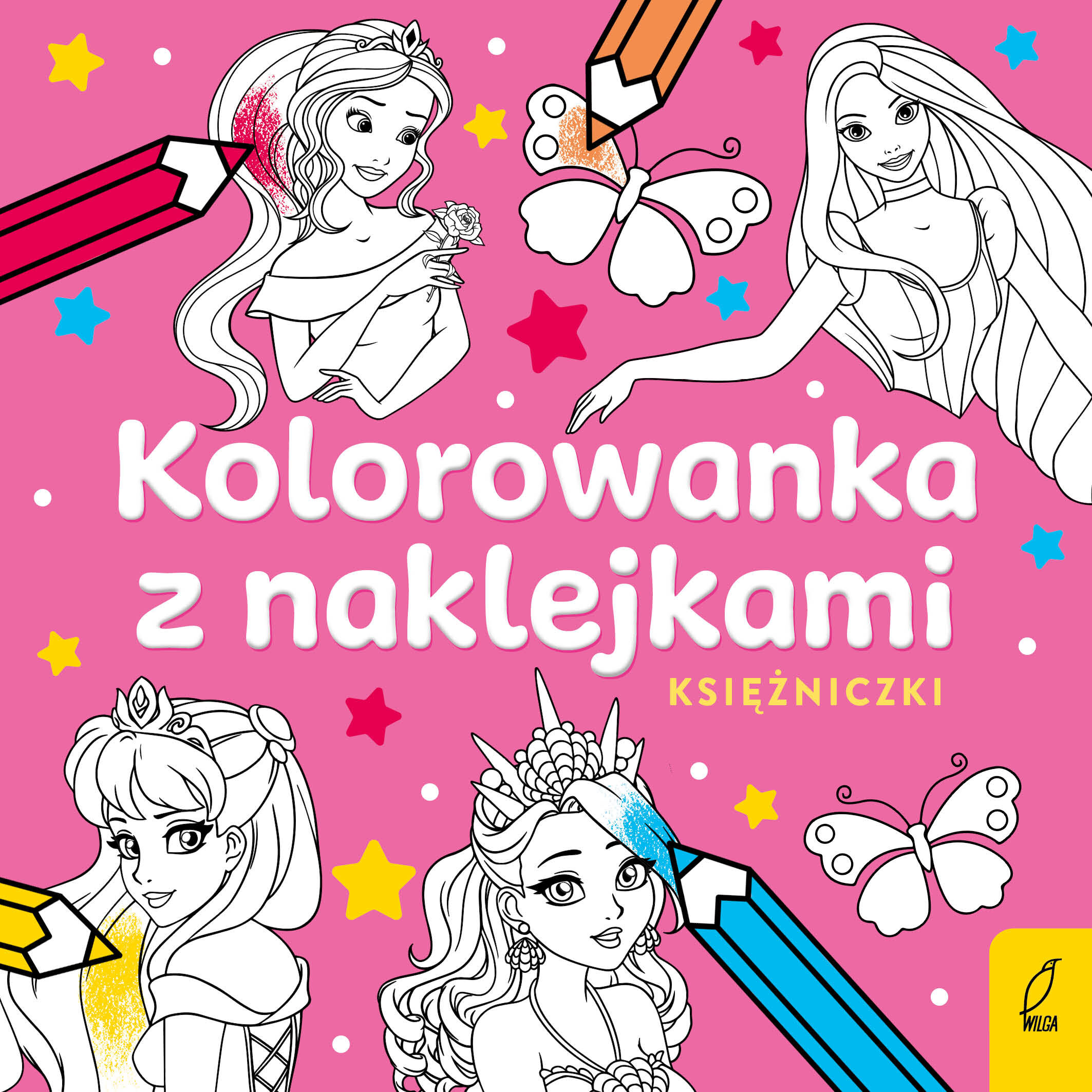 Kolorowanka z naklejkami. Księżniczki