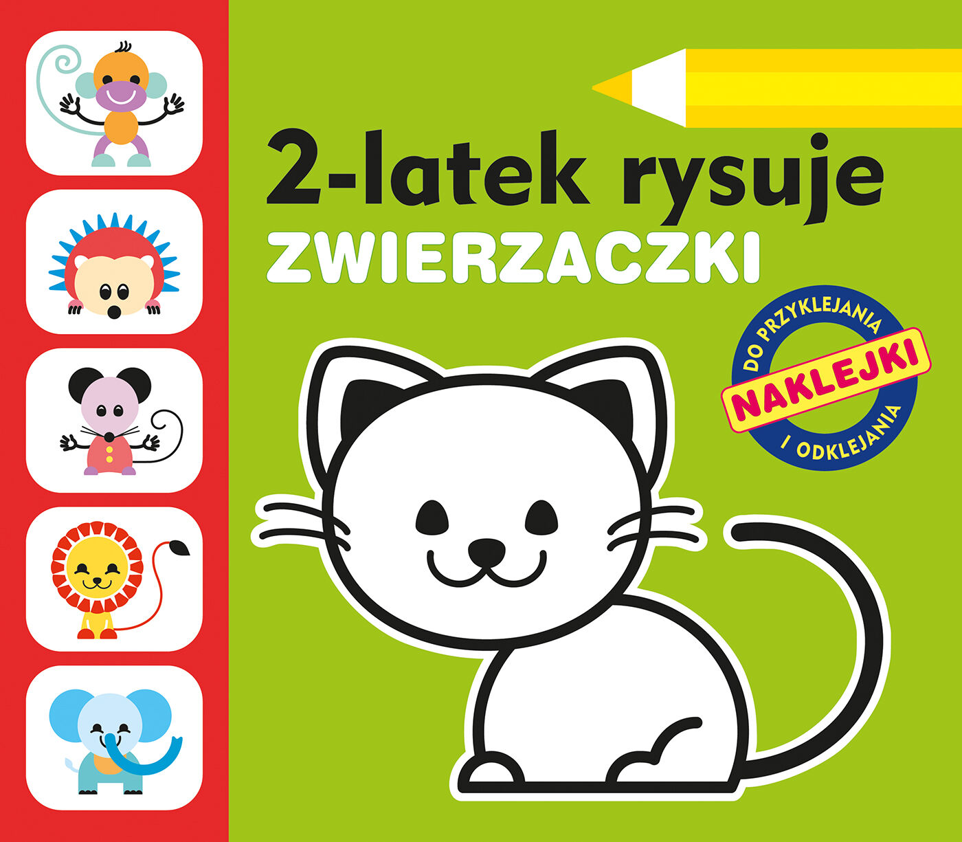 2-latek rysuje. Zwierzaczki