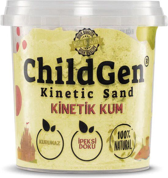 Piasek kinetyczny naturalny żółty 500g