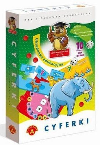 Gra cyferki układanka edukacyjna sowa mądra głowa