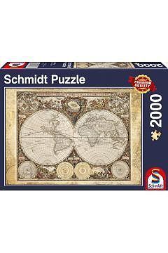 Puzzle 2000 pq historyczna mapa świata 105006