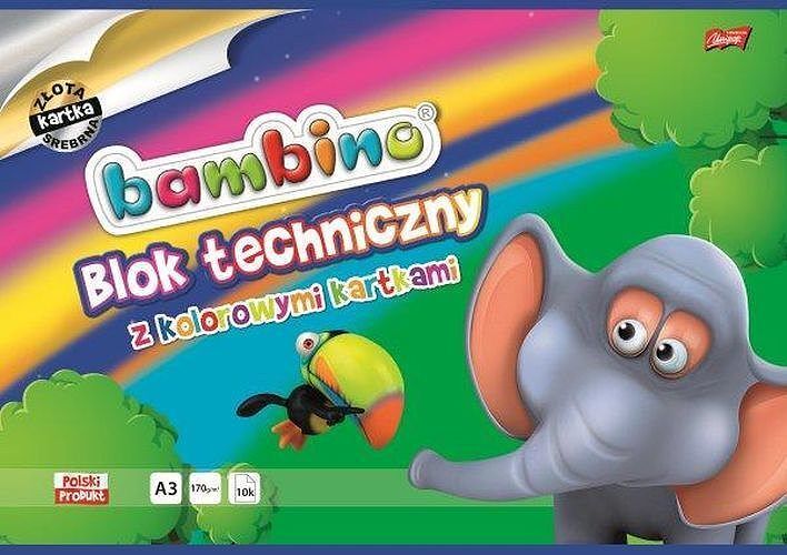 Blok techniczny a3 kolorowy bambino 50668