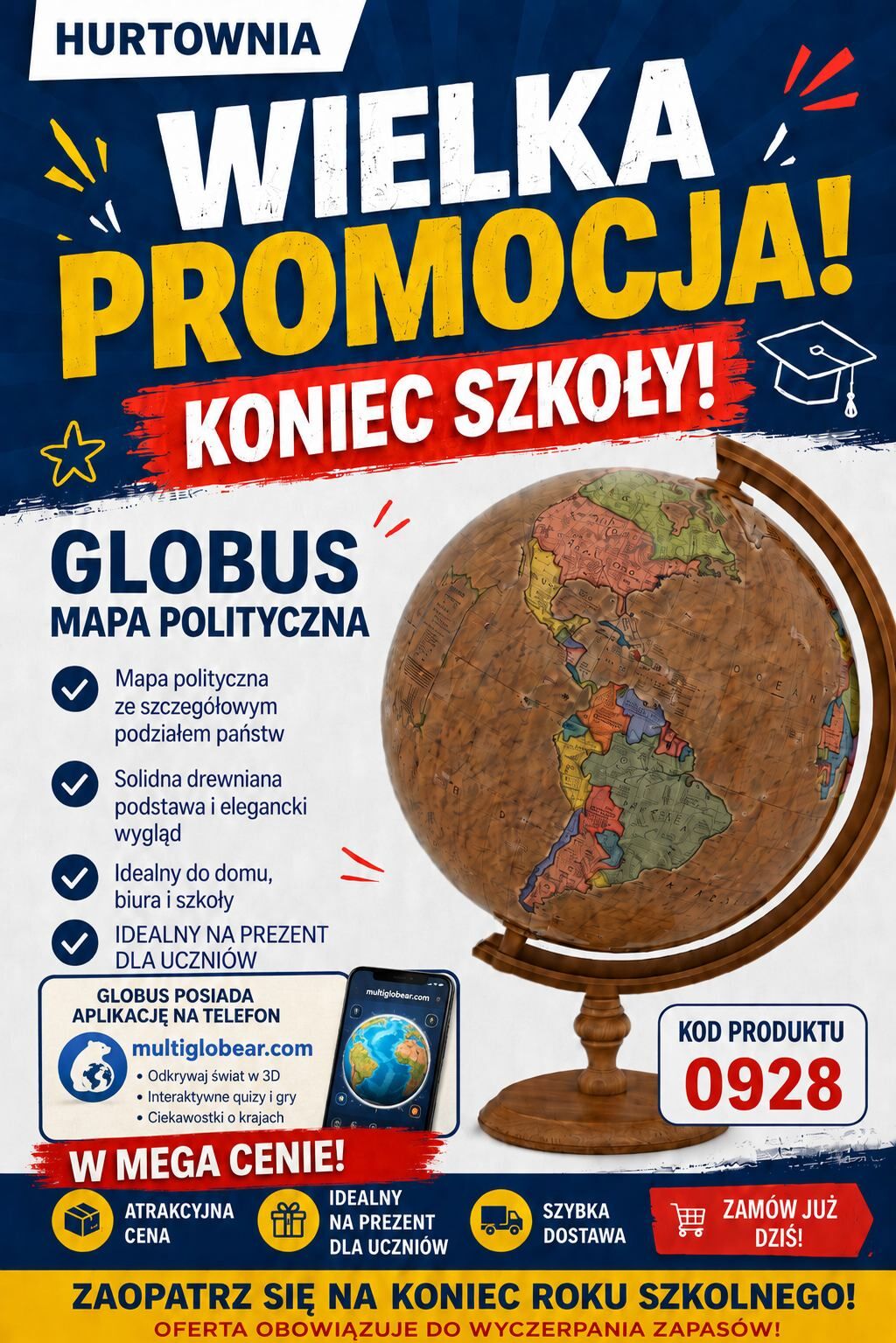 Globus 320 Retro + aplikacja Multi Globe AR