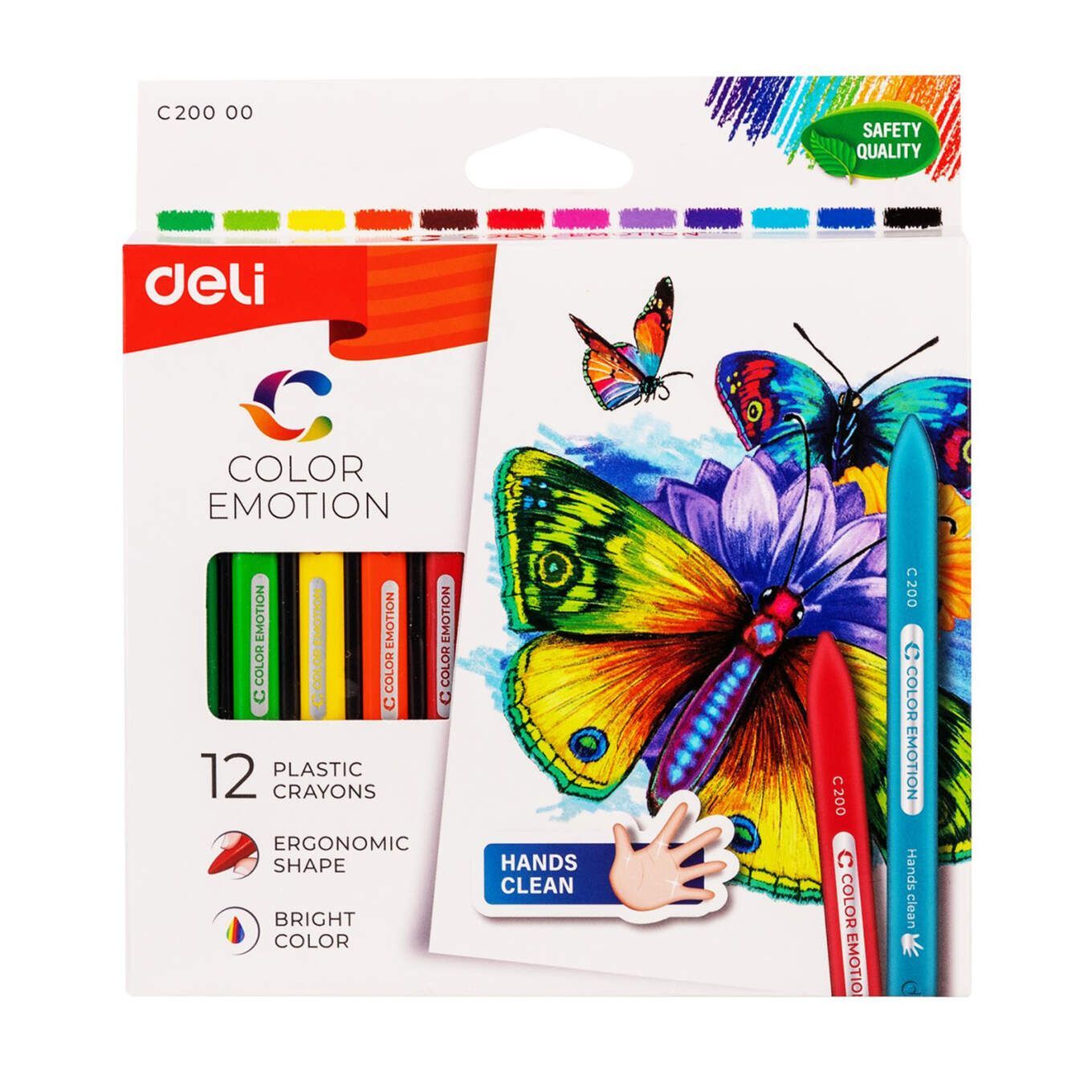 Kredki plastikowe trójkątne Color Emotion 12 kolorów