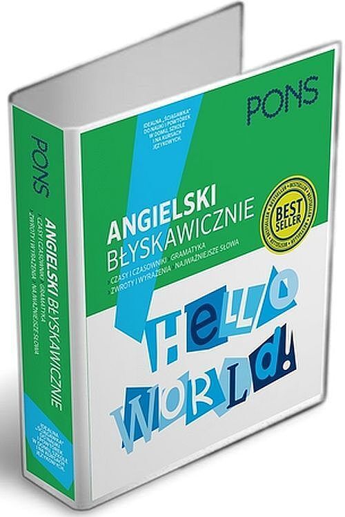 Angielski błyskawicznie czasy i czasowniki, gramatyka, zwroty i wyrażenia, słowa segregator językowy pons poziom a1-a2 w. 2