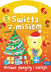 Święta z misiem misiowe pomysły i naklejki książeczka torebeczka