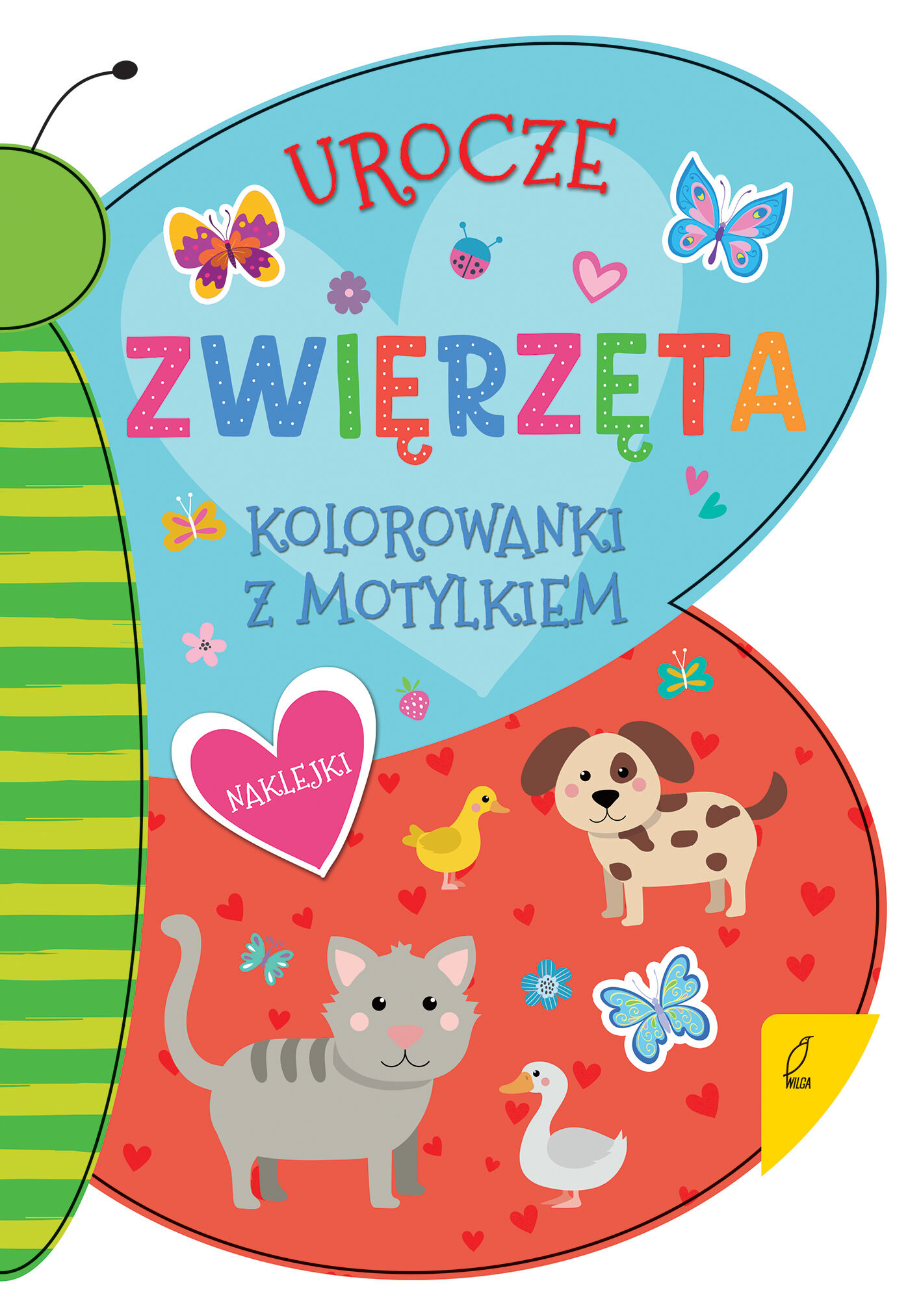 Kolorowanka z motylkiem. Urocze zwierzęta