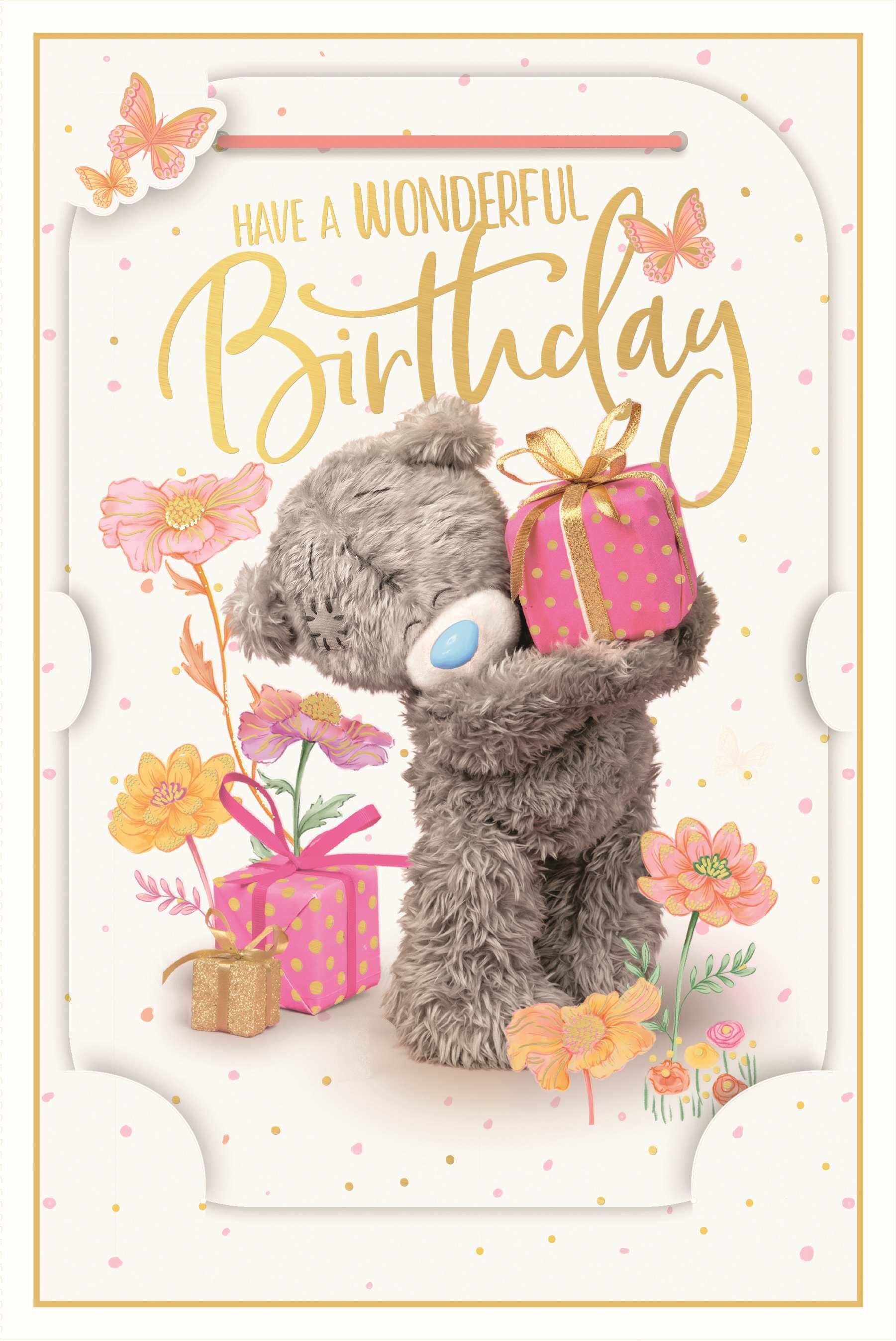 Karnet holograficzny 3D Have a Wonderful Birthday