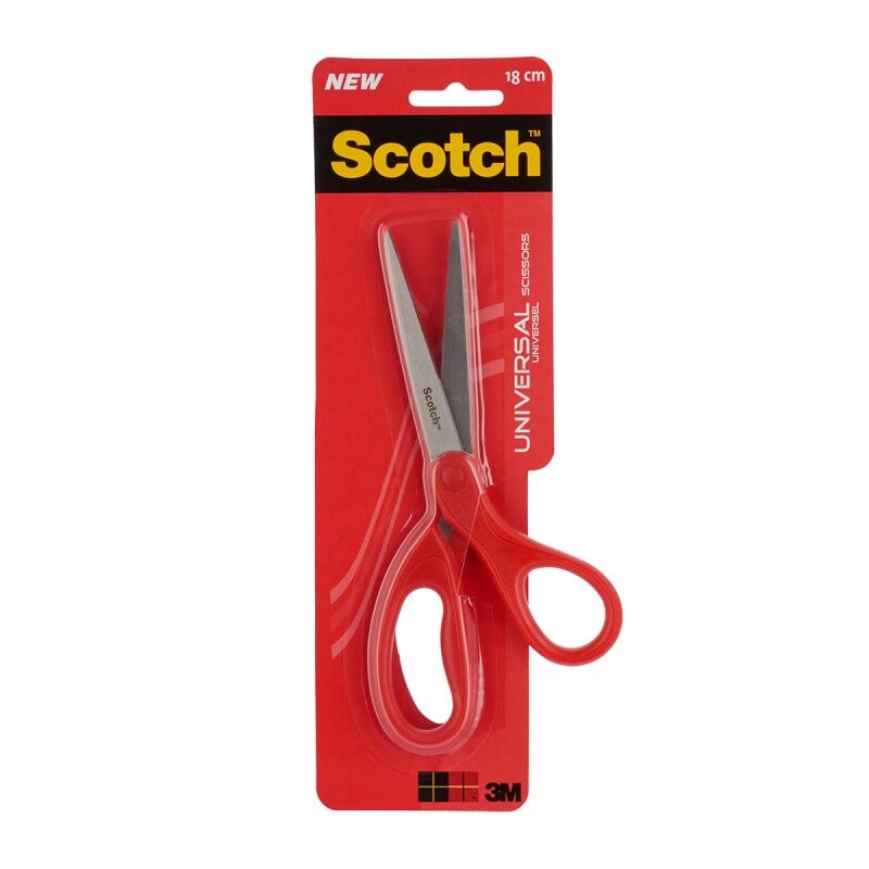 Nożyczki uniwersalne Scotch czerwone 18cm
