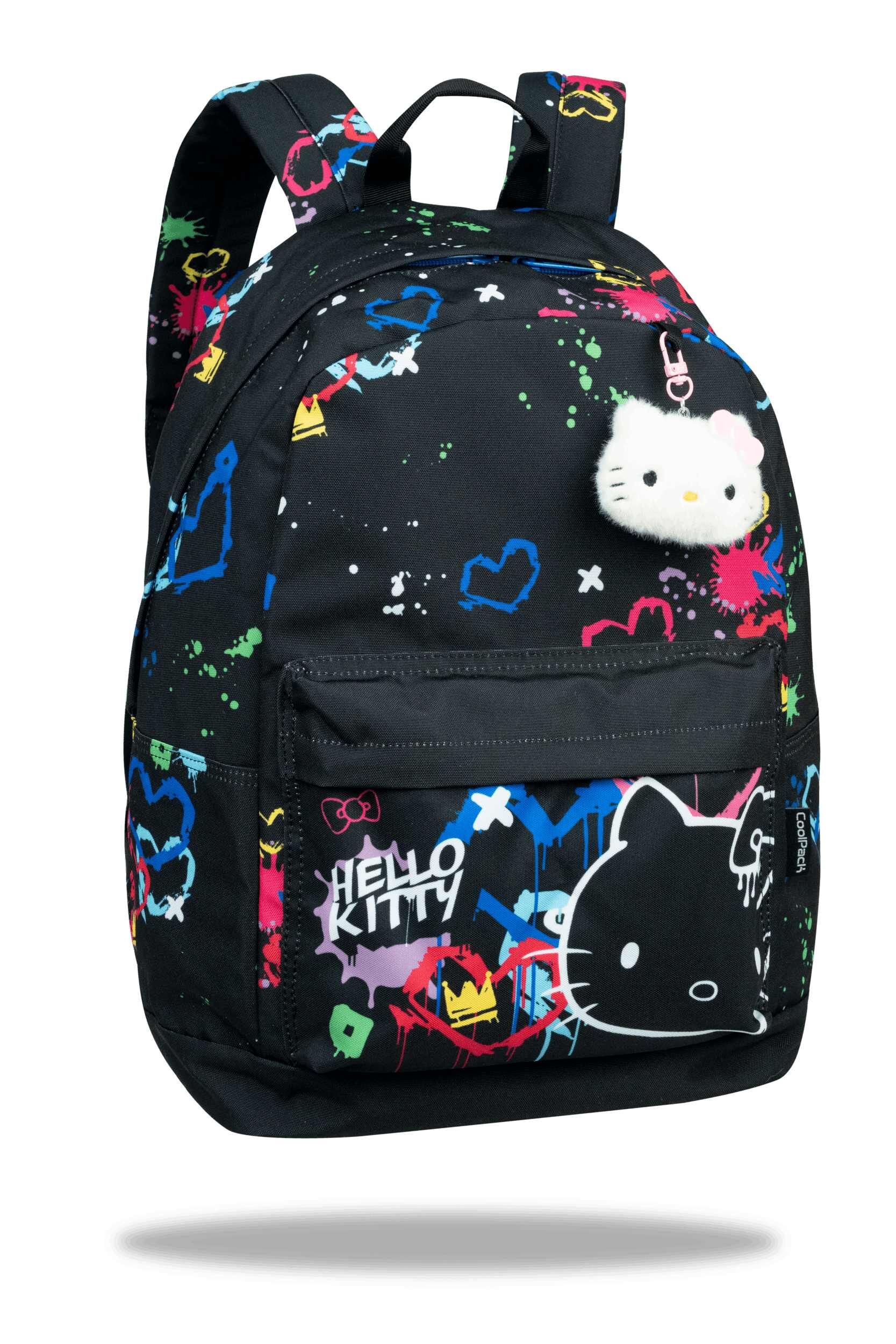 Plecak młodzieżowy Hello Kitty Cross Black Neon
