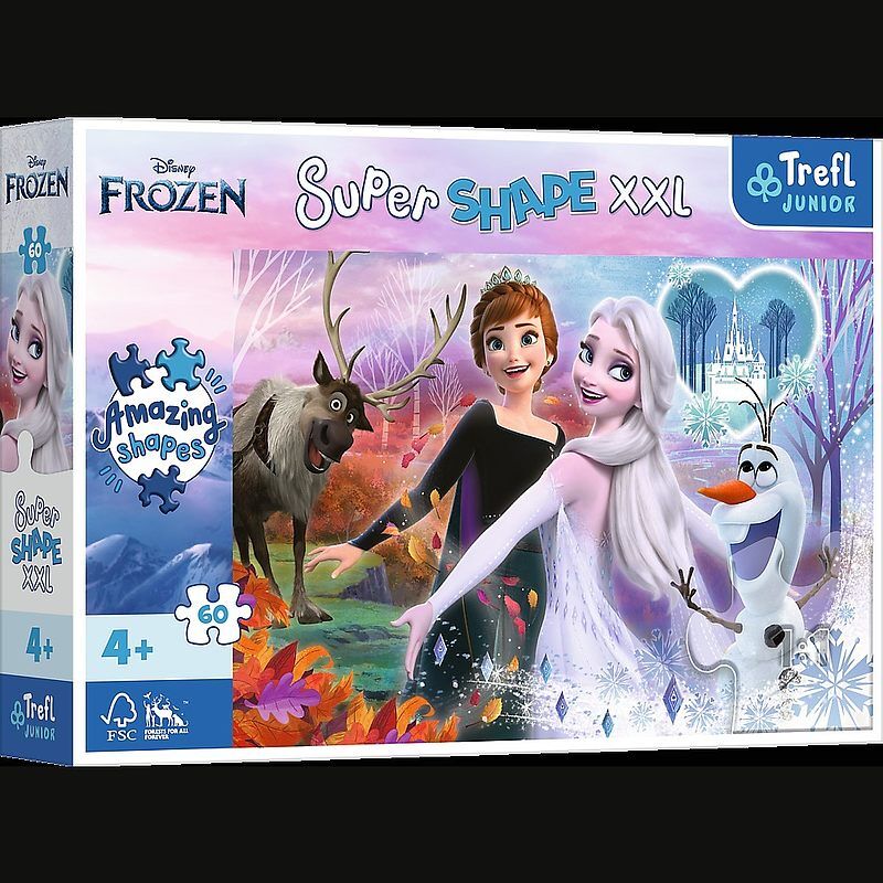 Puzzle 60 super shape xxl tańczące siostry disney frozen 50010