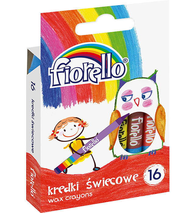 Kredki świecowe fiorello 16 kolorów