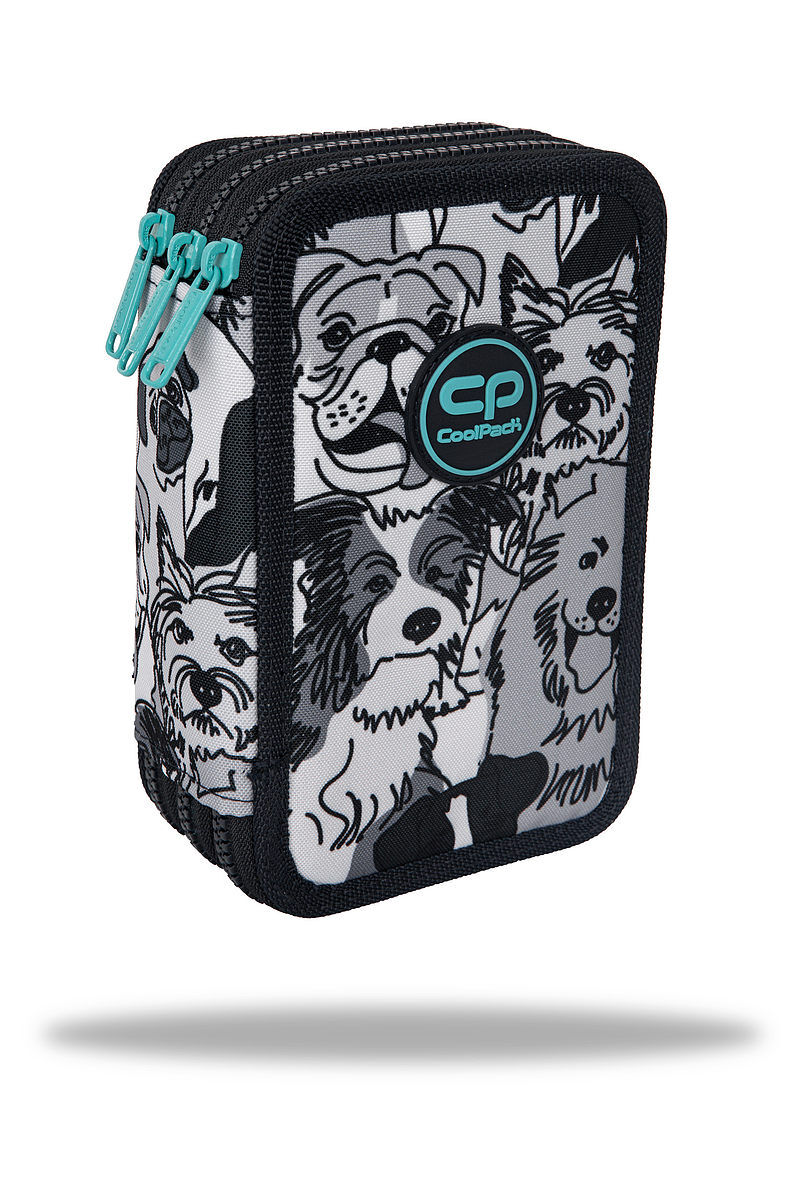 Piórnik 3-komorowy z wyposażeniem coolpack jumper 3 dogs planet
