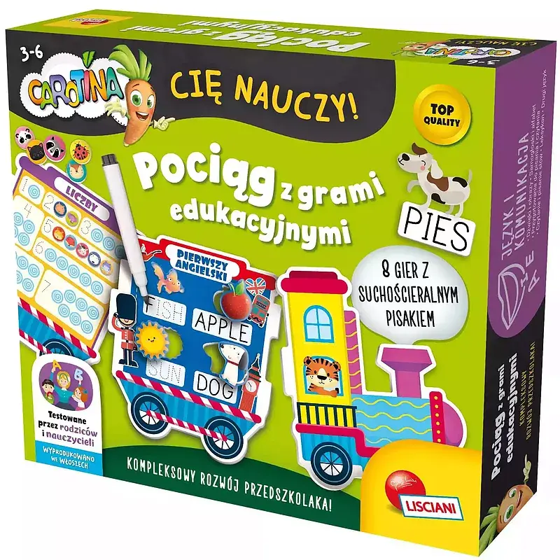 Carotina Cię nauczy Pociąg z grami edukacyjnymi