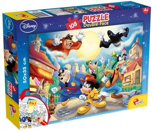 Puzzle dwustronne plus Myszka Miki 108