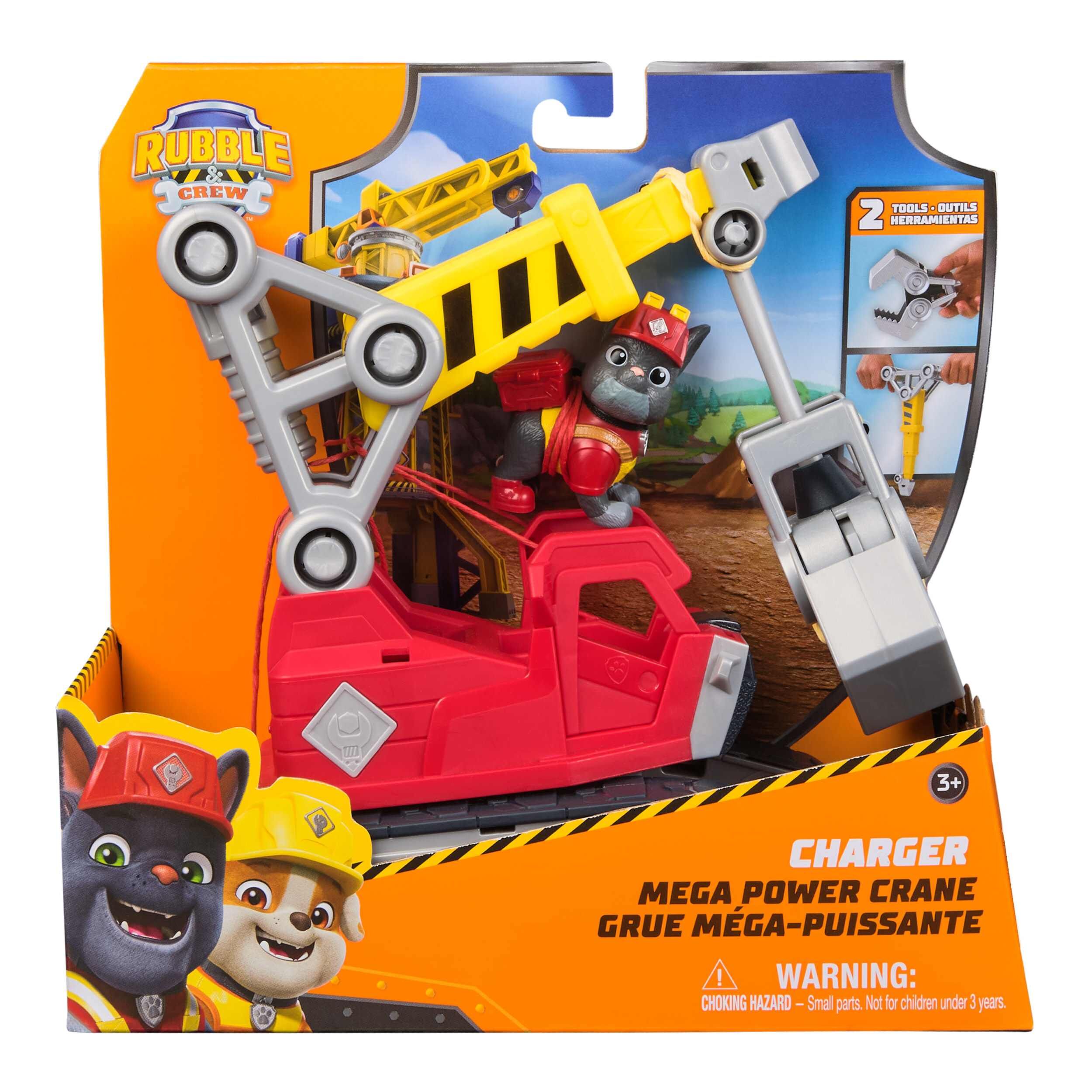 Ciężarówka z dźwigiem + figurka Chargera Psi Patrol Rubble i jego Ekipa