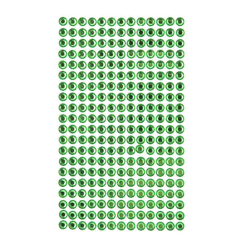 Kryształki samoprzylepne light green 6mm 260 szt