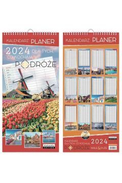 Kalendarz 2024 planer podróże ścienny