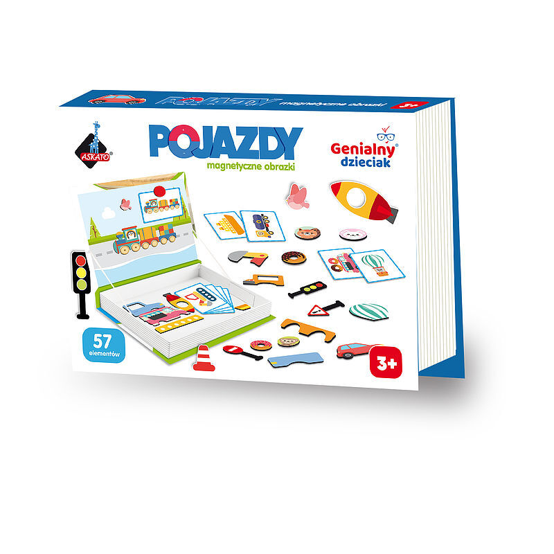 Genialny Dzieciak Układanka Magnetyczna - Pojazdy
