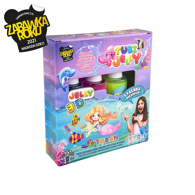 Zestaw tubi jelly syrenka 3 kolory