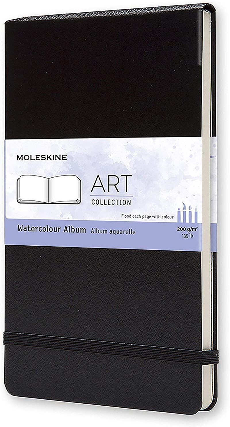 Album moleskine watercolor l (13x21cm) czarny