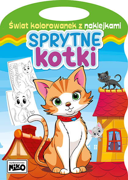 Sprytne kotki. Świat kolorowanek z naklejkami
