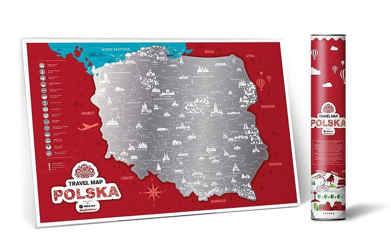 Mapa zdrapka polska travel map polska