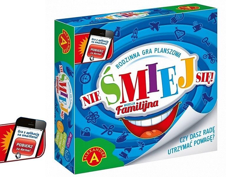 Nie śmiej się. Rodzinna gra planszowa. Wersja familijna