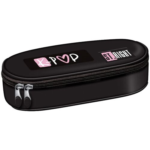 Piórnik saszetka usztywniona z wewnętrzną klapką Pink K-Pop