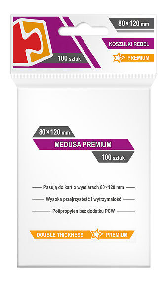 Koszulki na karty Rebel (80x120 mm) "Medusa Premium", 100 sztuk