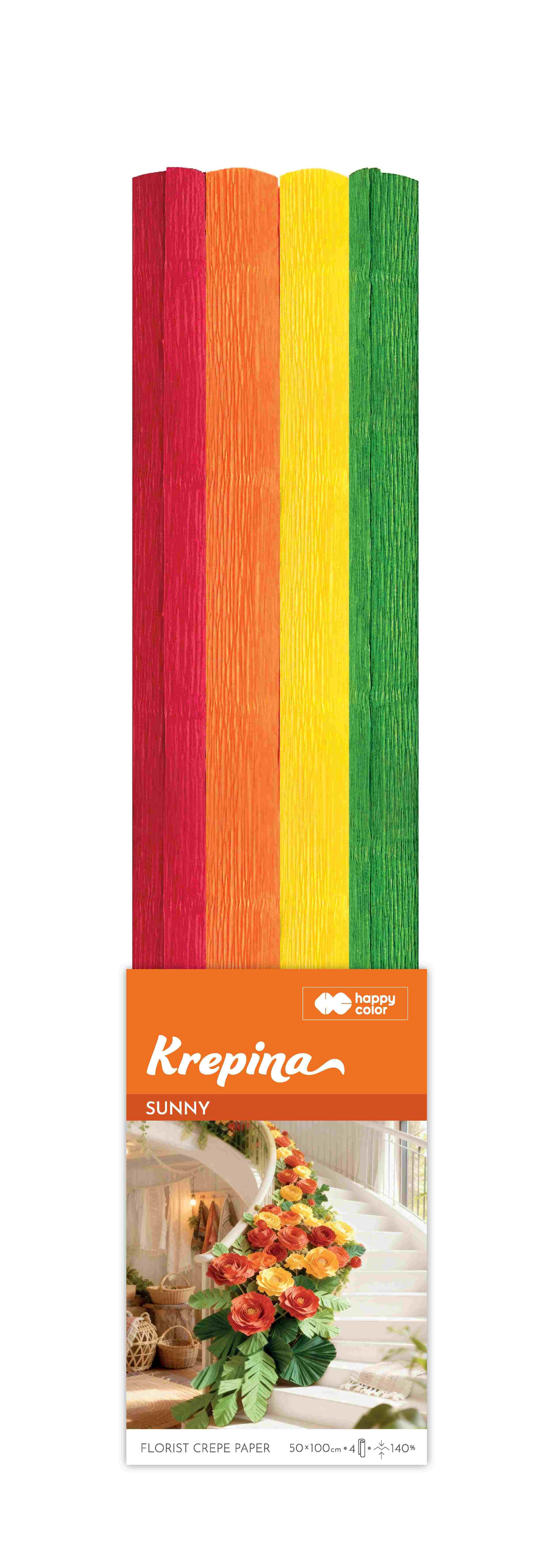 Krepina marszczona Sunny 50x100cm 4 kolory Happy Color