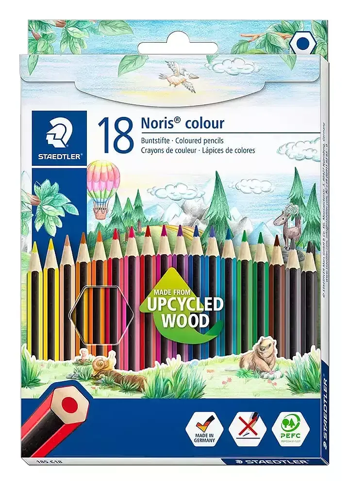 Kredki sześciokątne noris colour 18 kolorów staedtler