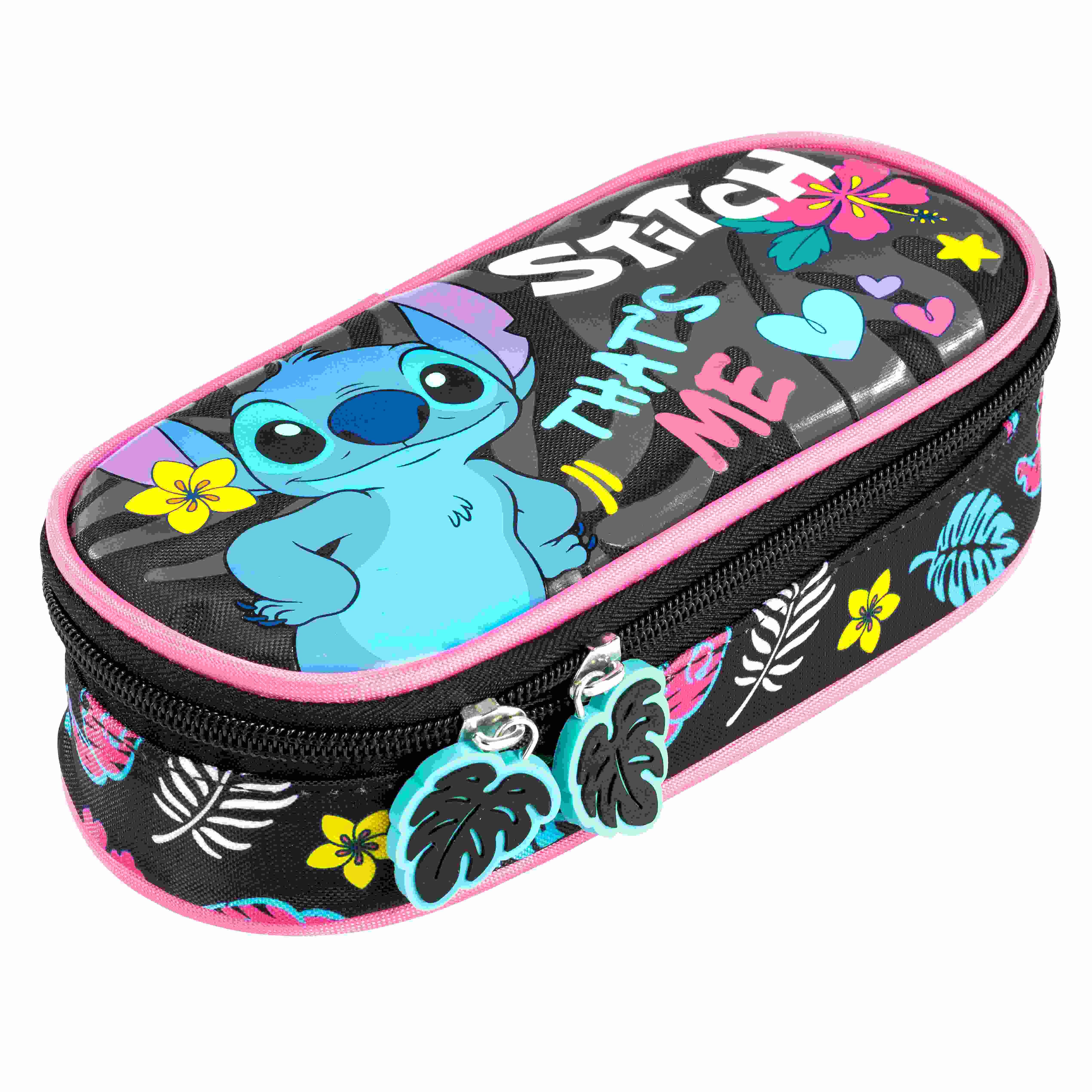 Piórnik saszetka usztywniona z wewnętrzną klapką Stitch That's Me