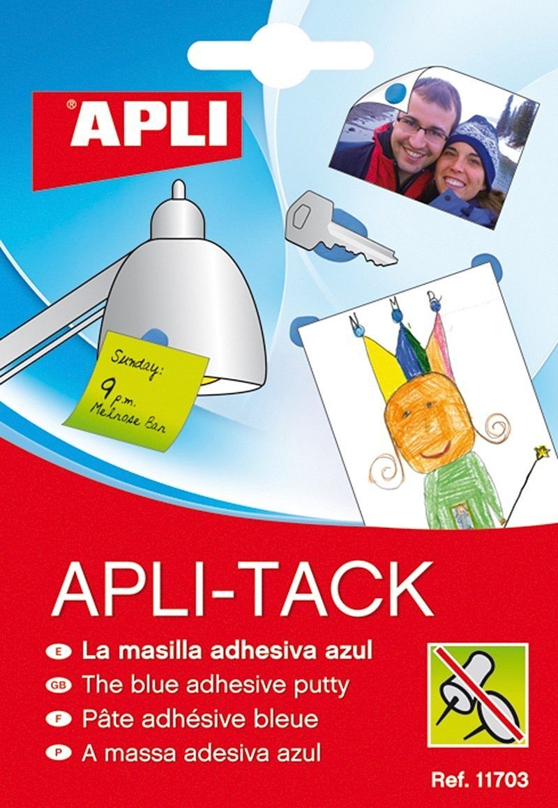 Masa mocująca niebieska apli  apli-tack w bloku57g