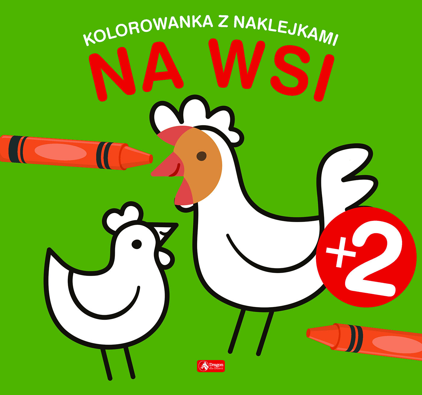 Na wsi. Kolorowanka z naklejkami