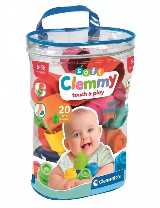 Klocki miękkie clemmy 20 elementów 17877