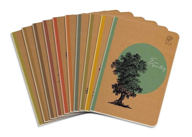 Zeszyt a5 80k linia by nature - forrest inspired by japan pakiet 10 sztuk mix