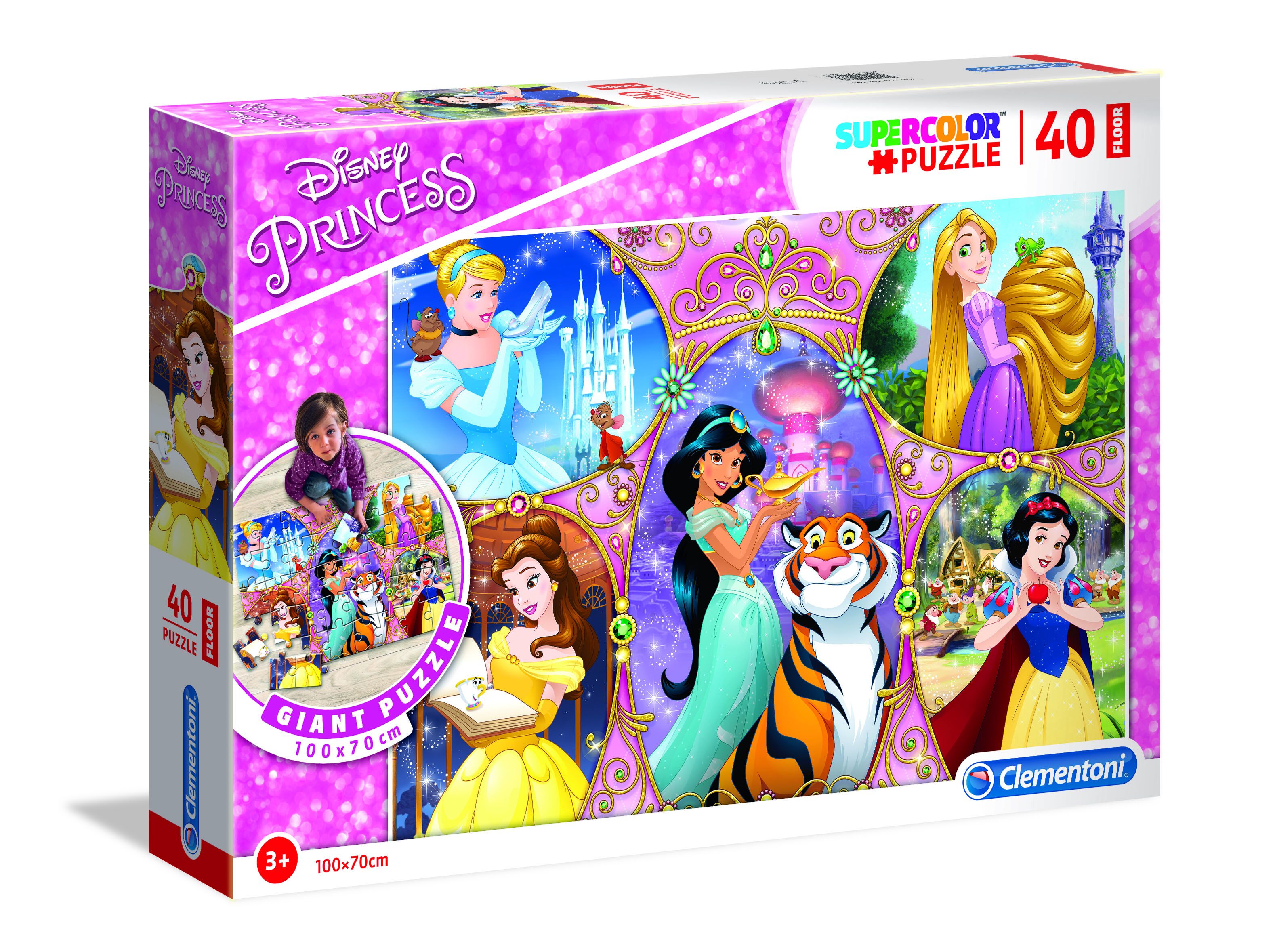 Puzzle 40 podłogowe super kolor Księżniczki 25463