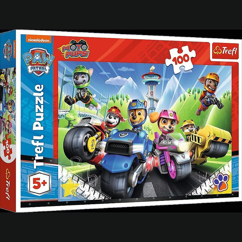 Puzzle 100 Psi Patrol na motorach