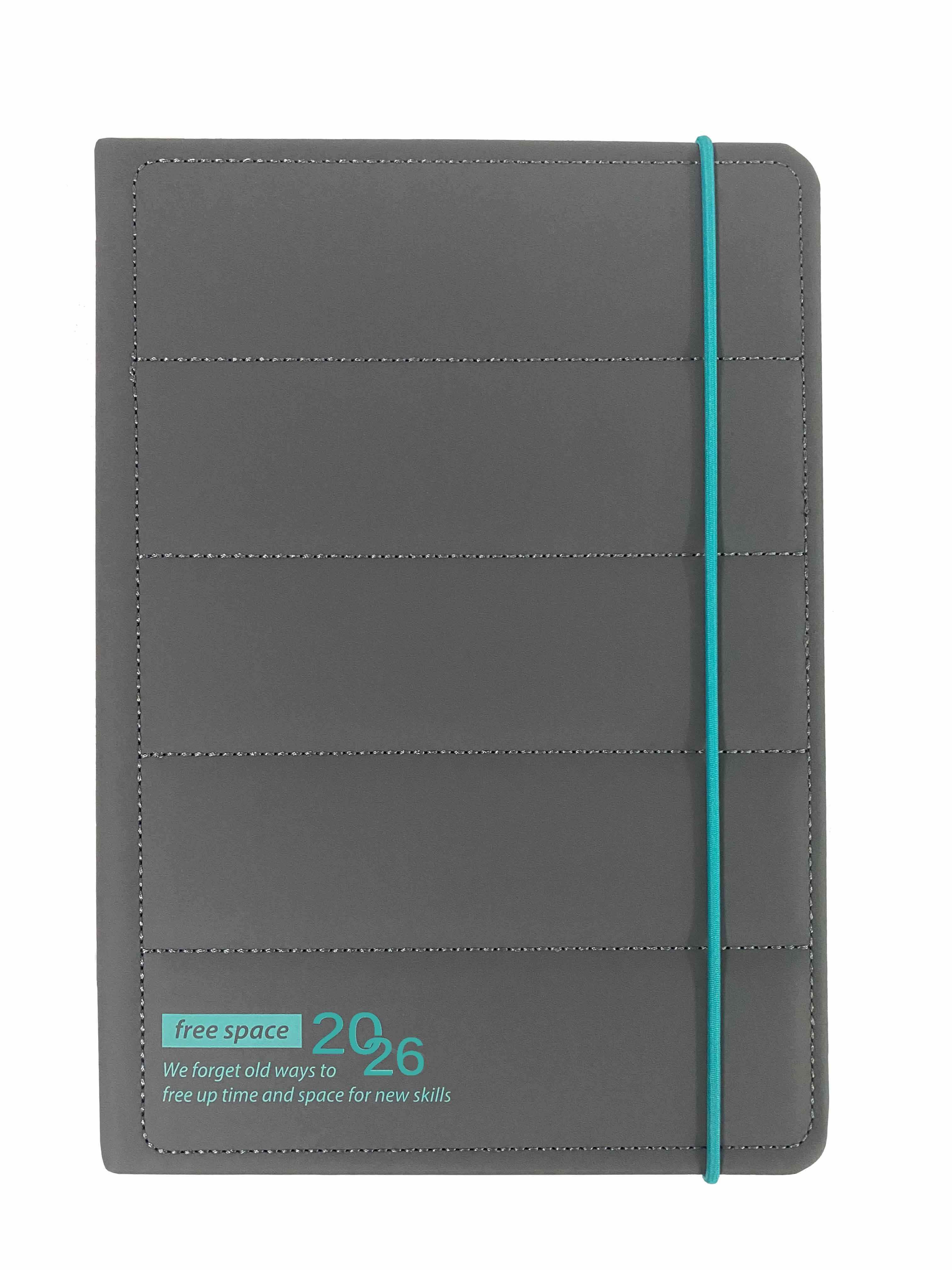 Kalendarz 2026 A5 LUX north face dzienny V3 szary K-A5D NF