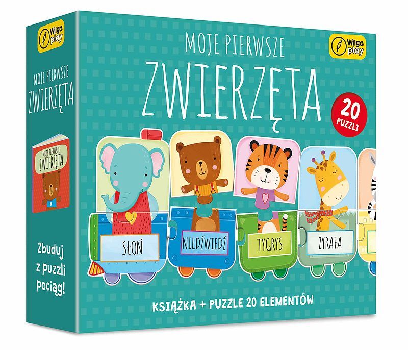 Moje pierwsze zwierzęta. Puzzle + książka