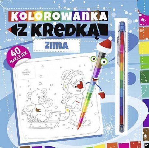 Kolorowanka z kredką Zima