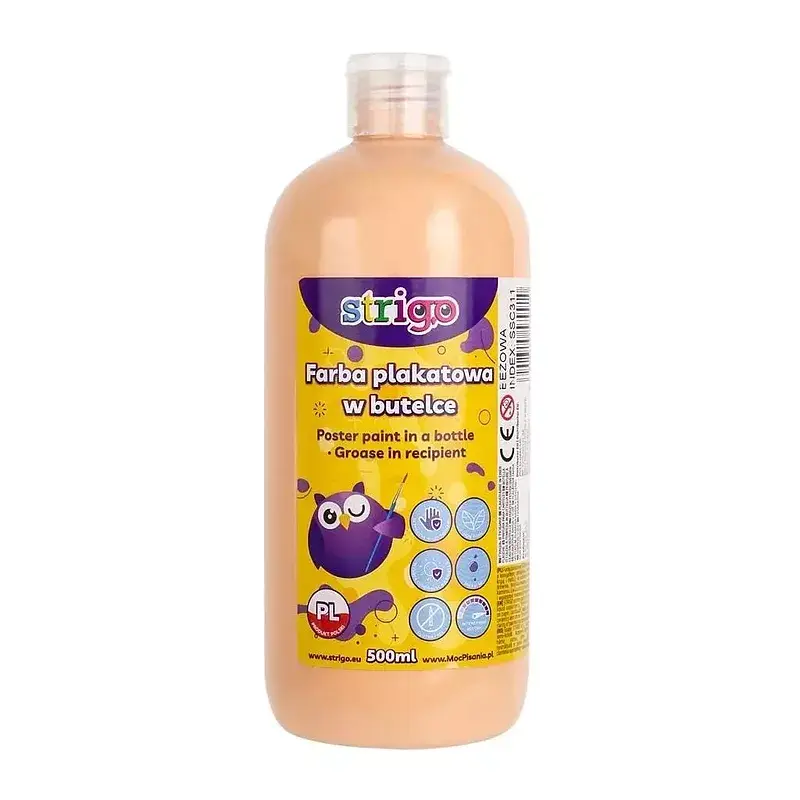 Farba plakatowa strigo butelka 500 ml beżowa