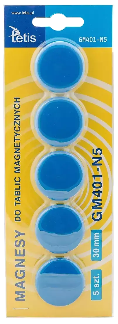Magnesy do tablic niebieskie 30mm 5szt. GM401-N5