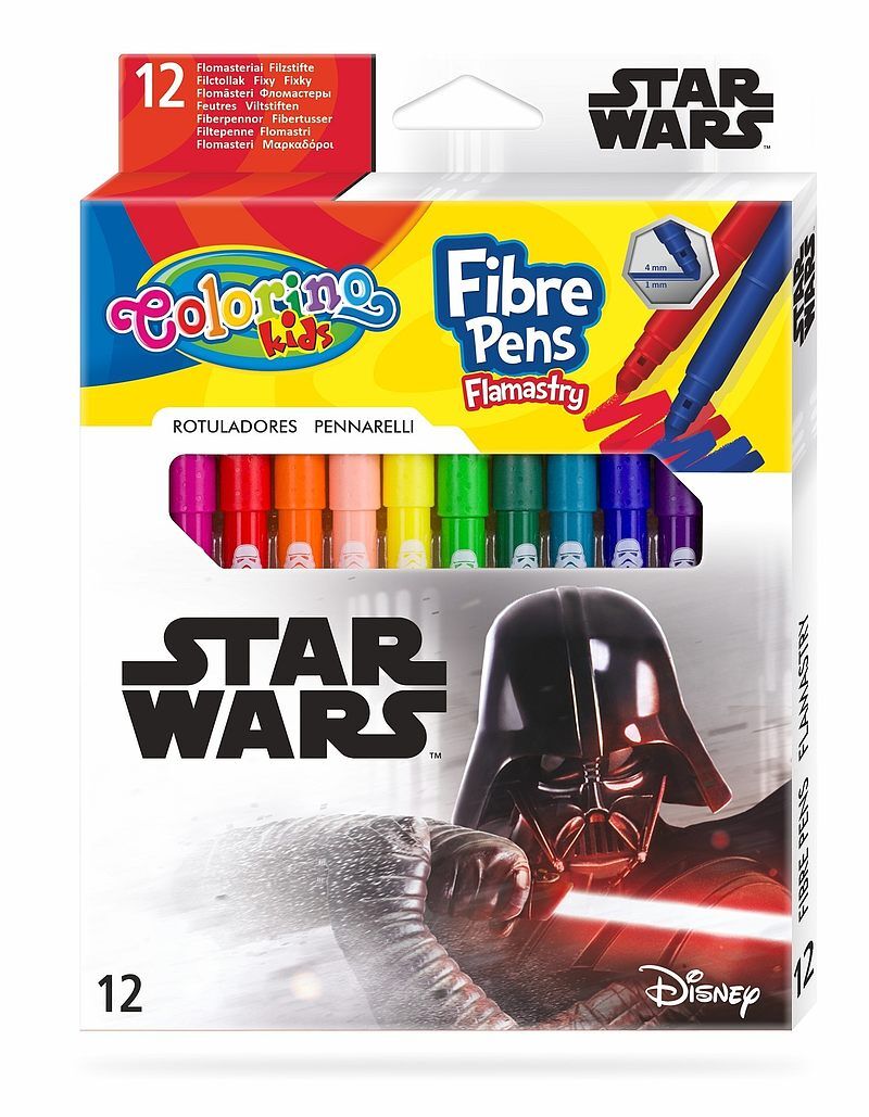 Flamastry colorino kids 12 kolorów star wars