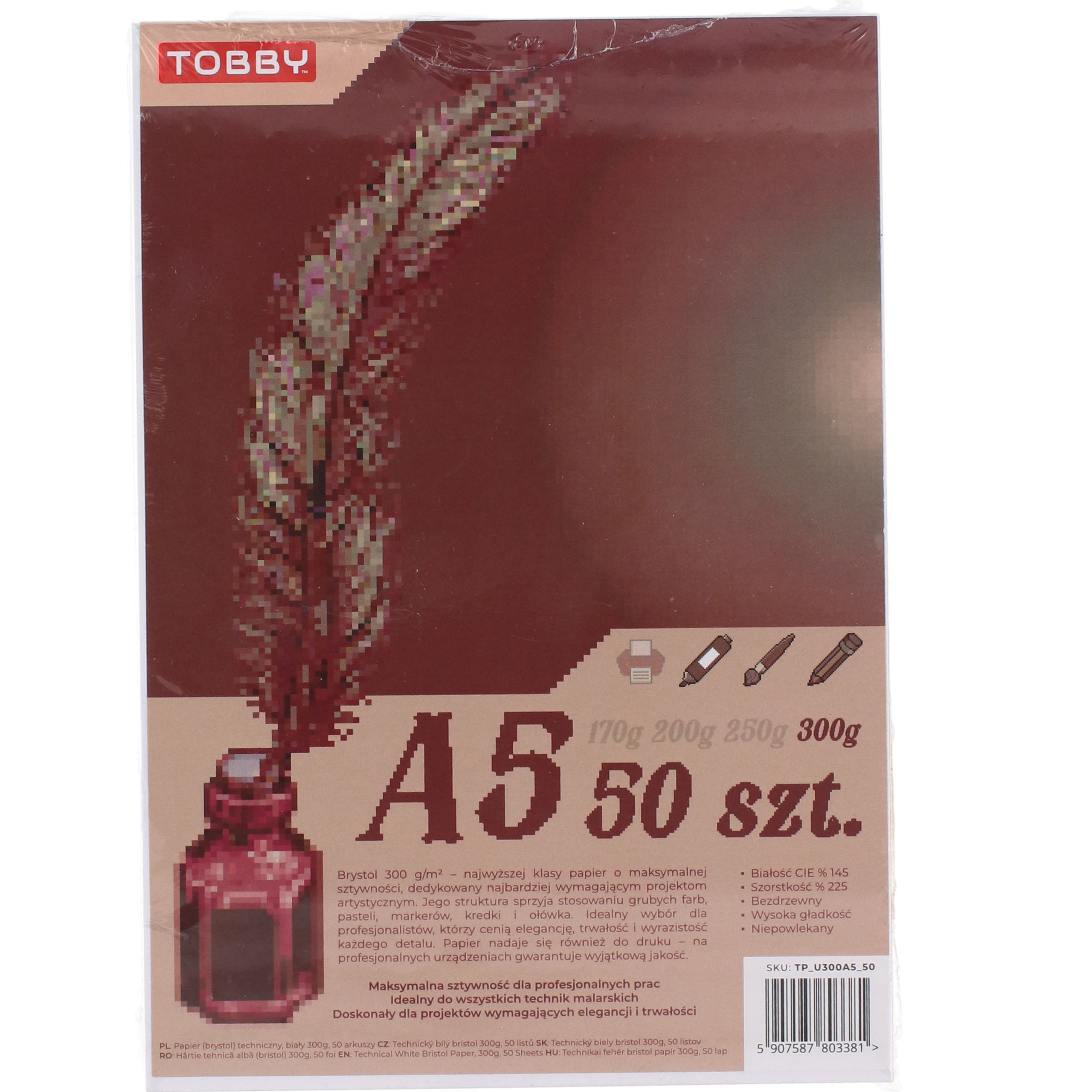 Papier Brystol A5 50 ark.300g