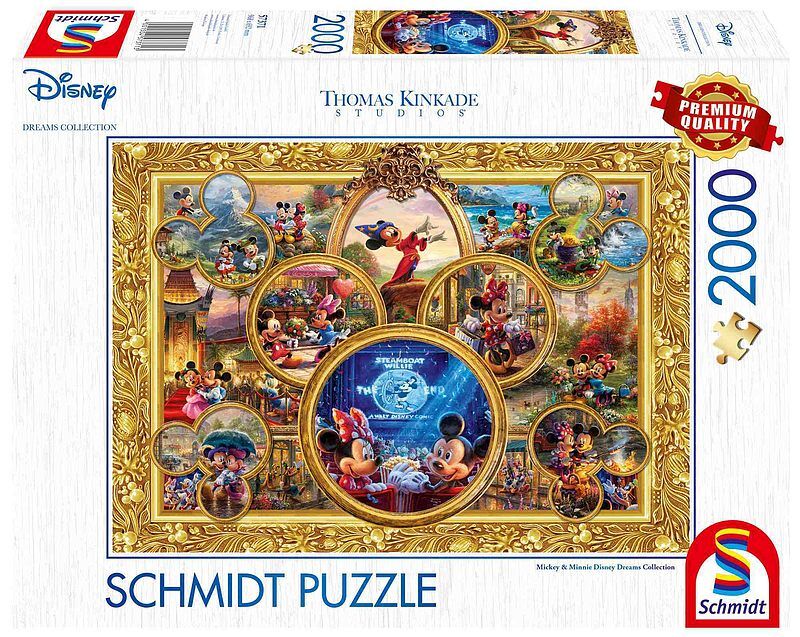 Puzzle 2000 pq t. Kinkade myszka miki & minnie
