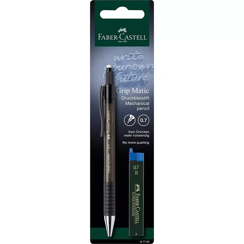 Ołówek automatyczny grip matic 1377 faber-castell+ 12 wkładów blister